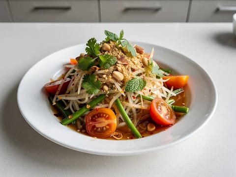 Som Tam Salad Bowl (thajský salát ze zelené papáji) Som Tam Salad Bowl (thajský salát ze zelené papáji)
