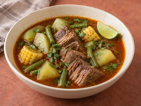 Mole de Olla (marhahúsos guajillo leves zöldségekkel)