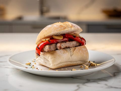 Montadito de Lomo y Pimiento (σάντουιτς με χοιρινό και πιπεριά)