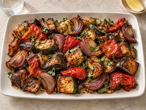 Verduras asadas con harissa al estilo marroquí Verduras asadas con harissa al estilo marroquí