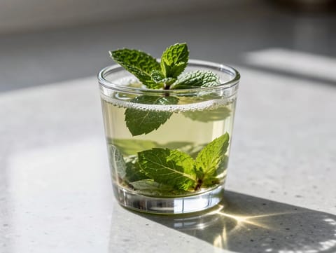 Marokkanischer Minztee (Grüner Tee mit frischer Minze) Marokkanischer Minztee (Grüner Tee mit frischer Minze)