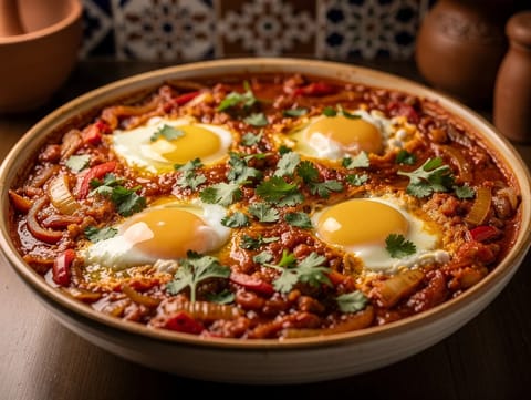 Moroccan Shakshuka with Harissa (Μοντέρνο) Moroccan Shakshuka with Harissa (Μοντέρνο)
