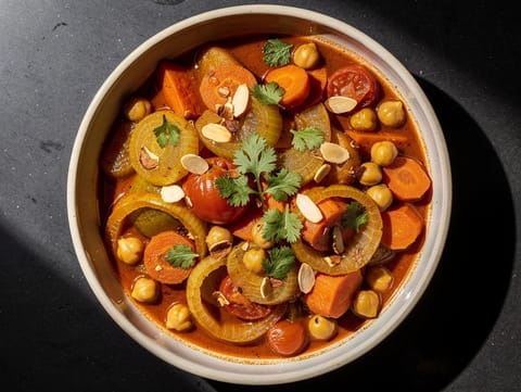 Schneller marokkanischer Gemüseeintopf nach Tajine-Art
