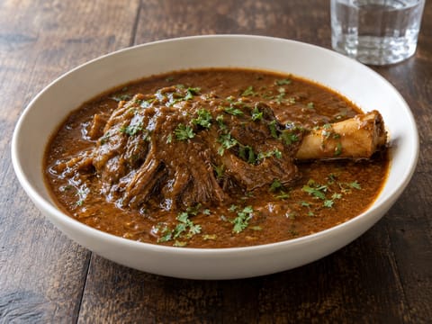 Mutton Nihari (långkokt gryta på lammlägg)