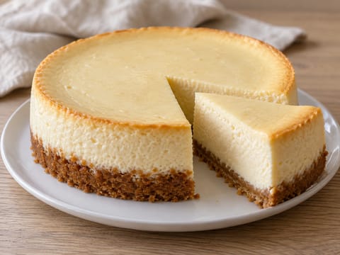 New York Cheesecake med bund af digestivekiks New York Cheesecake med bund af digestivekiks