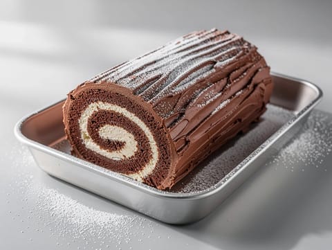 Nordic Yule Log Cake (Ruladă elvețiană cu ciocolată) Nordic Yule Log Cake (Ruladă elvețiană cu ciocolată)