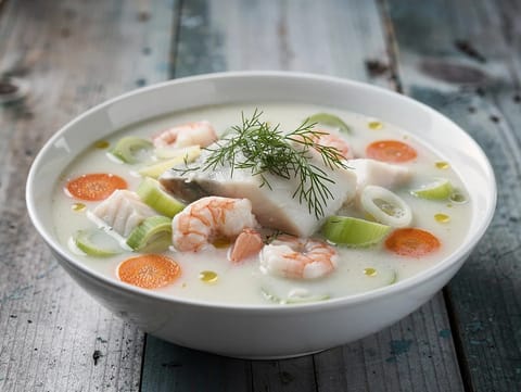 Norwegian Fiskesuppe (kremowa zupa rybna)