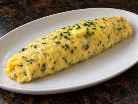 Omelette aux Fines Herbes (Franse kruidenomelet) Omelette aux Fines Herbes (Franse kruidenomelet)