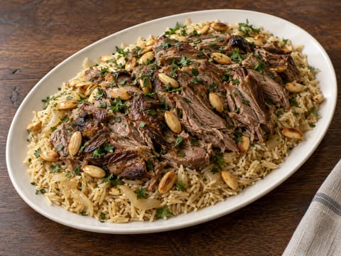 Ouzi (borrego assado lentamente com arroz temperado)
