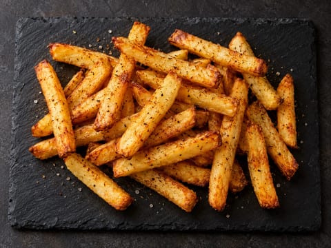 Ofenfritten mit Kräutern (belgische Kräuter-Ofenchips) Ofenfritten mit Kräutern (belgische Kräuter-Ofenchips)