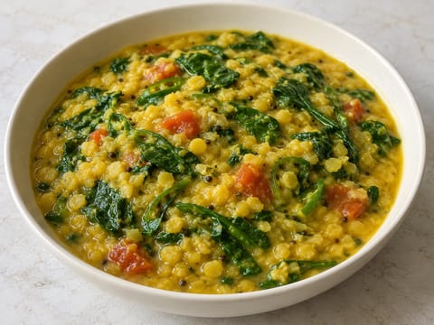 Palak Dal (caril de espinafres e lentilhas amarelas) Palak Dal (caril de espinafres e lentilhas amarelas)