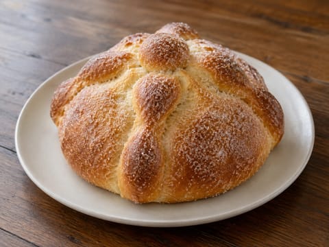 Pan de Muerto (kuolleiden päivän appelsiini-anisleipä)