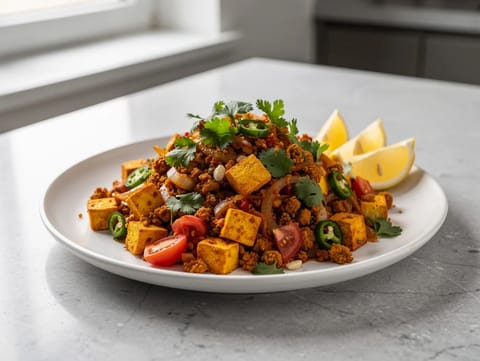 Paneer Bhurji (paneer brouillé)