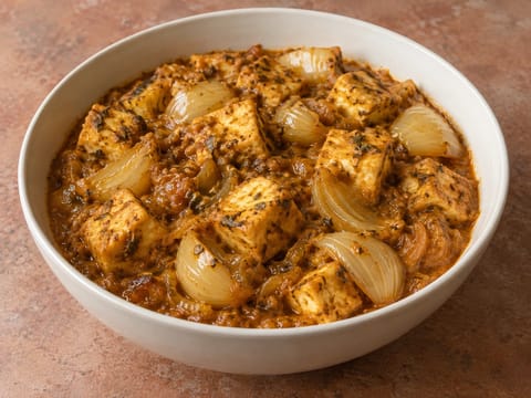 Paneer Do Pyaza (Curry de paneer cu ceapă)
