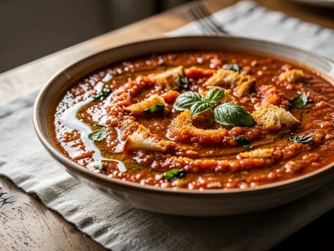 Pappa al Pomodoro (Toskansk tomat- og brødsuppe) Pappa al Pomodoro (Toskansk tomat- og brødsuppe)