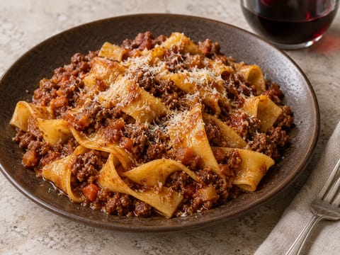 Pappardelle al Cinghiale (pappardelle med vildsvineragù) Pappardelle al Cinghiale (pappardelle med vildsvineragù)