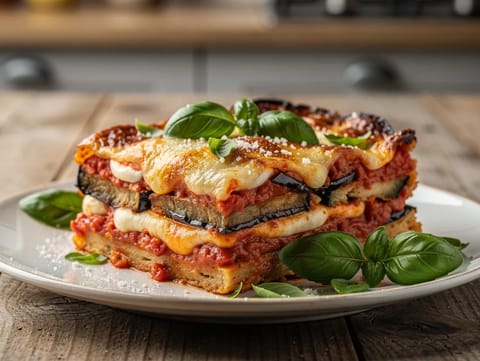 Parmigiana di Melanzane (Aubergineparmigiana)