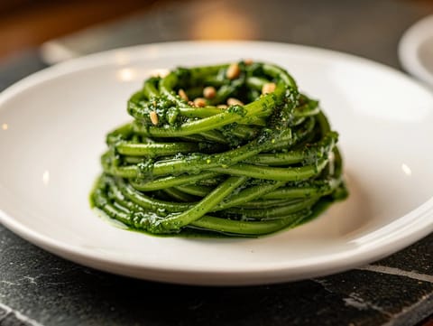 Pasta al Pesto Genovese (makaron z pesto bazyliowym) Pasta al Pesto Genovese (makaron z pesto bazyliowym)