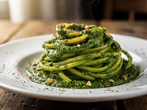 Pasta Bowl al Pesto (pâtes au pesto de basilic et pignons)
