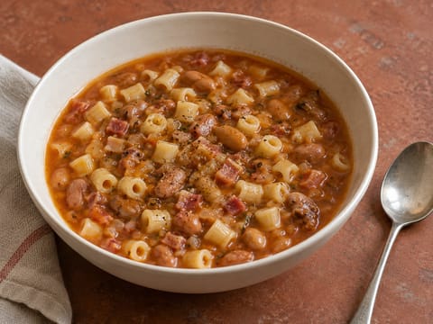 Pasta e Fagioli alla Veneta (supă venețiană cu fasole și paste) Pasta e Fagioli alla Veneta (supă venețiană cu fasole și paste)