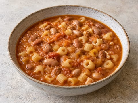 Pasta e Fagioli Napoletana (soupe napolitaine de pâtes et haricots)