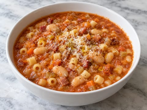 Pasta e Fagioli Tradizionale (italiensk pasta- og bønnesuppe) Pasta e Fagioli Tradizionale (italiensk pasta- og bønnesuppe)