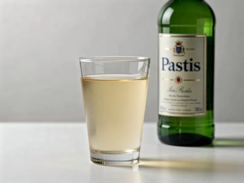 Pastis (fransk anisaperitiff med vann) Pastis (fransk anisaperitiff med vann)