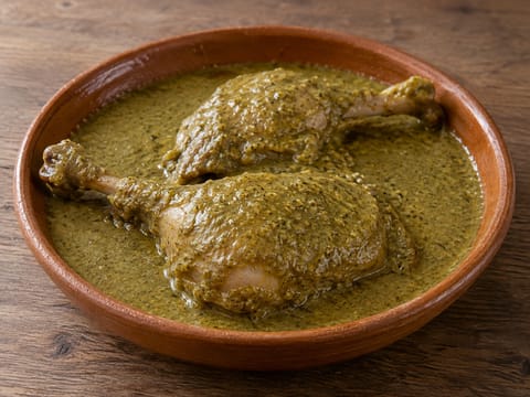 Pato en Pipián Verde (Canard sauce verte aux graines de courge)