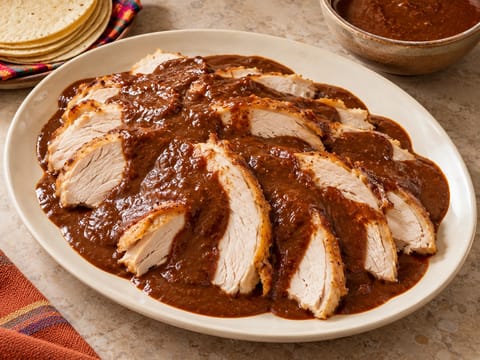 Pavo en Mole para Celebraciones (kalkkuna perinteisellä mole-kastikkeella) Pavo en Mole para Celebraciones (kalkkuna perinteisellä mole-kastikkeella)