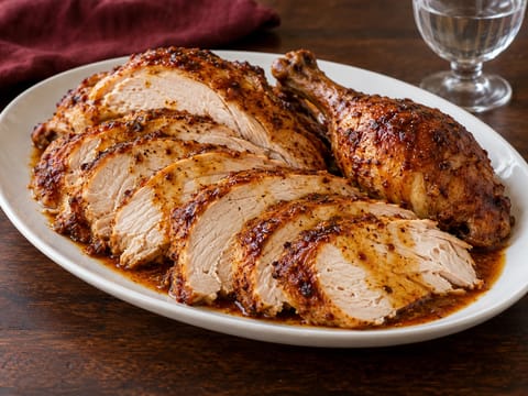 Pavo Navideño (mexicky pečený krocan s guajillo a pomerančem)