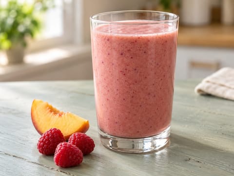 Peach Melba-smoothie