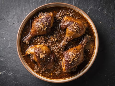 Fesenjan (persisches Hähnchen mit Walnuss- und Granatapfelsoße)