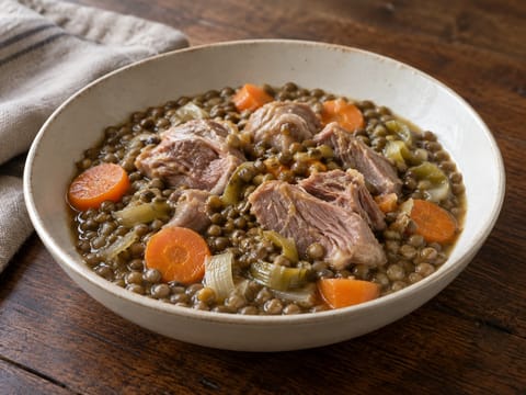 Petit Salé aux Lentilles (gulasz z solonej wieprzowiny i zielonej soczewicy) Petit Salé aux Lentilles (gulasz z solonej wieprzowiny i zielonej soczewicy)