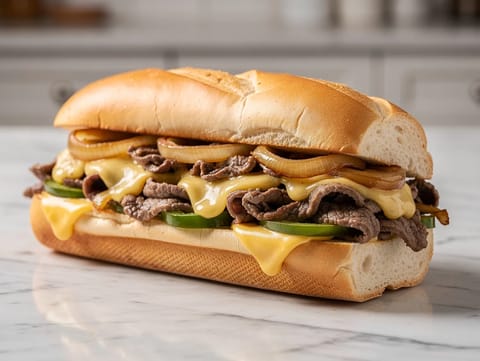 Philly Cheesesteak Sandwich Philly Cheesesteak Sandwich