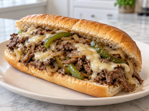 Philly Cheesesteak Sandwich Philly Cheesesteak Sandwich