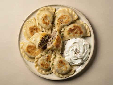 Pierogi z Mięsem (polské taštičky plněné masem) Pierogi z Mięsem (polské taštičky plněné masem)