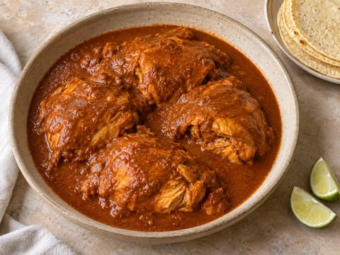 Pipián Rojo con Pollo (mexikansk kyckling i röd frö- och chilisås) Pipián Rojo con Pollo (mexikansk kyckling i röd frö- och chilisås)