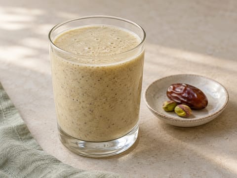 Batido de pistacho y dátiles