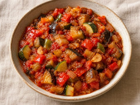 Pisto Manchego (Slow-Cooked Vegetables with Tomato and Peppers) Pisto Manchego (Slow-Cooked Vegetables with Tomato and Peppers)