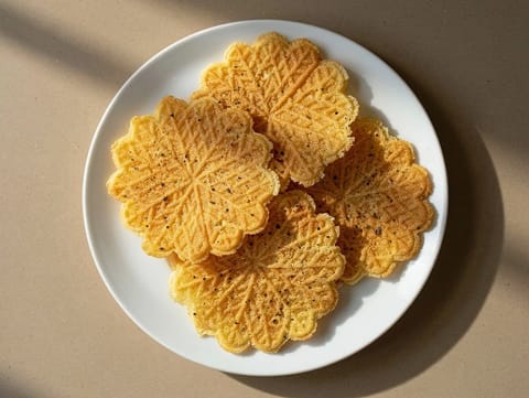 Pizelle (italienske vaffelkiks) Pizelle (italienske vaffelkiks)
