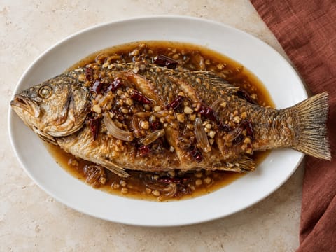 Pla Rad Prik (Acı Soslu Kızarmış Balık) Pla Rad Prik (Acı Soslu Kızarmış Balık)