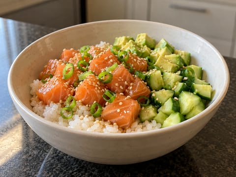 Poké bowl med gurka Poké bowl med gurka