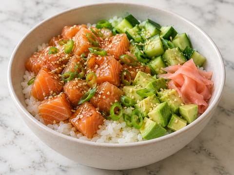 Poke bowl con zenzero sottaceto Poke bowl con zenzero sottaceto