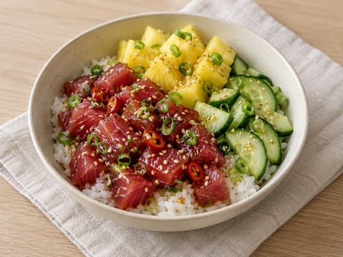 Ananászos chilis poke bowl Ananászos chilis poke bowl