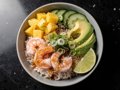 Poke bowl s ananasem