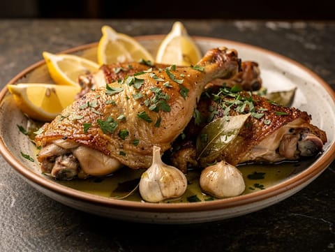 Pollo al Ajillo (vitlökskyckling i vitt vin)