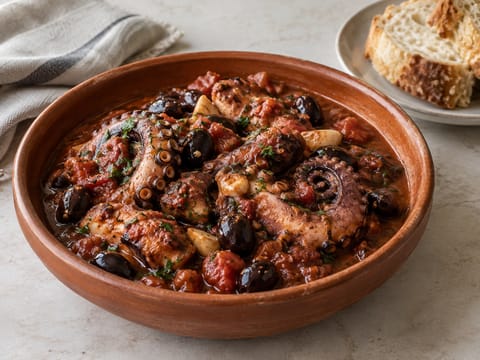 Polpo alla Luciana (ragoût napolitain de poulpe) Polpo alla Luciana (ragoût napolitain de poulpe)
