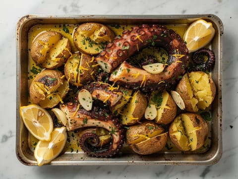 Polvo à Lagareiro Tradicional (poulpe rôti à l’huile d’olive)