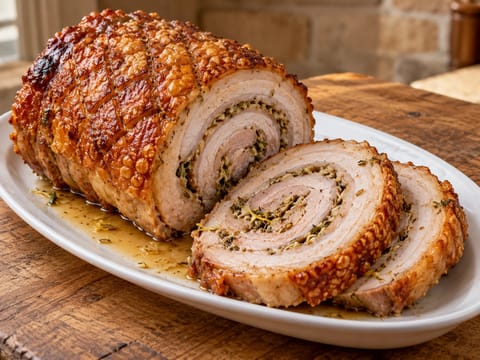 Porchetta Arrosto (arrosto di maiale arrotolato) Porchetta Arrosto (arrosto di maiale arrotolato)