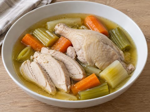 Poule au Pot Henri IV (ragoût français de poulet et légumes)